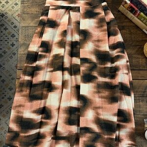 DKNY Pink and Brown A Line Skirt